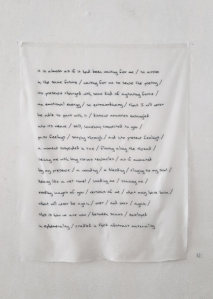 Poetic Entanglement [poem printed on viscose]
