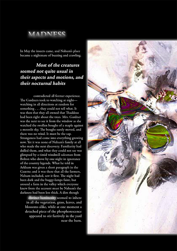 'The Colour Out of Space' by H.P Lovecraft and adapted by Mikaa’eel Asmal 'The Colour Out of Space' by H.P Lovecraft and adapted by Mikaa’eel Asmal