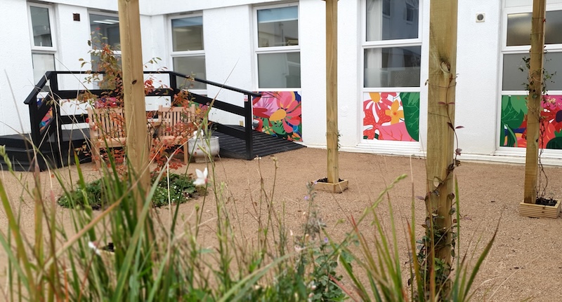 Work by Jing Dai in the hospital's new Stroke Therapy Garden Work by Jing Dai in the hospital's new Stroke Therapy Garden