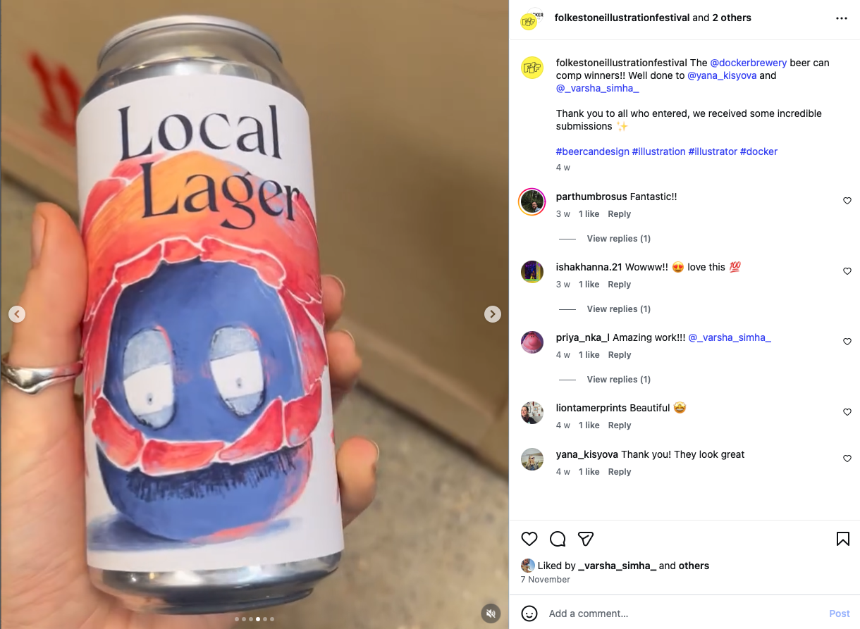 Varsha Simha's winning design of the Docker Brewery Company's Beer Can competition