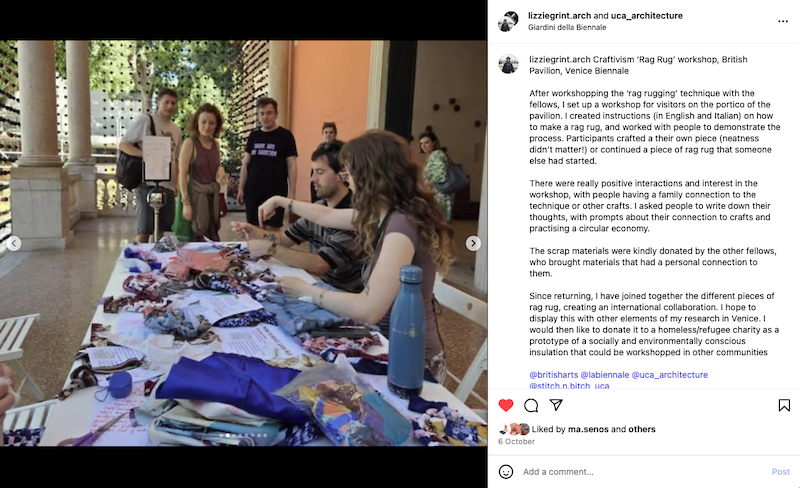 Lizzie Grinter - Venice Fellowship Programme 2025 Lizzie Grinter - Venice Fellowship Programme 2025