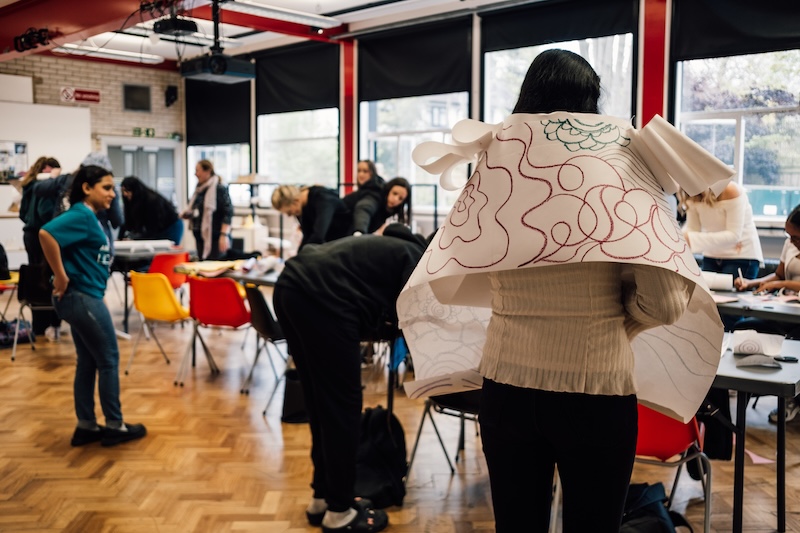 Zandra Rhodes Colourful Heritage - UCA Canterbury Outreach Workshops - May 2025. Photo © Yousef Al Nasser