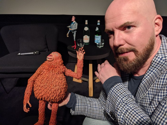 Chris with one of the puppets, Mr Link. Picture by Daniel Aguirre Hansell