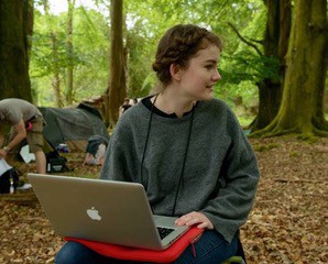 Lucy Noble on location Lucy Noble on location