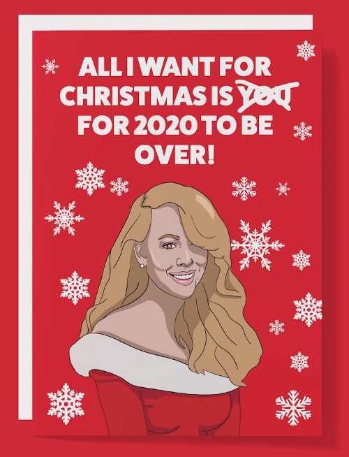 Craig Maxwell’s comedic Christmas card designs include this one, featuring Mariah Carey Craig Maxwell’s comedic Christmas card designs include this one, featuring Mariah Carey